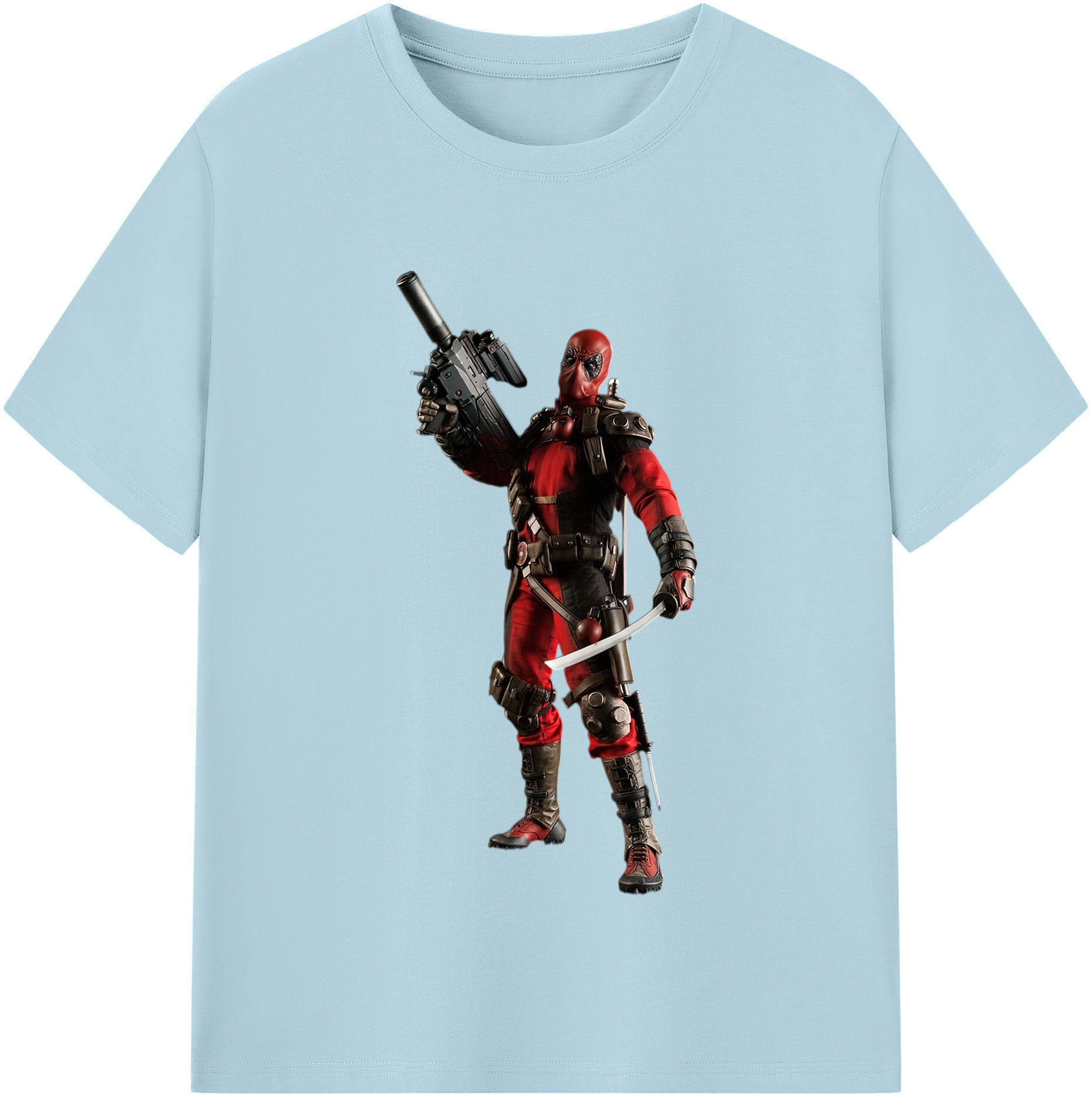 （画像用） Deadpool デッドプール 綿100％半袖Tシャツ（フロントプリント）
